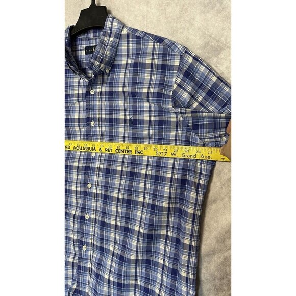 Ralph Lauren Blue Plaid XL Short Sleeve Button Up Short Summer Casual Men’s - Picture 5 of 7